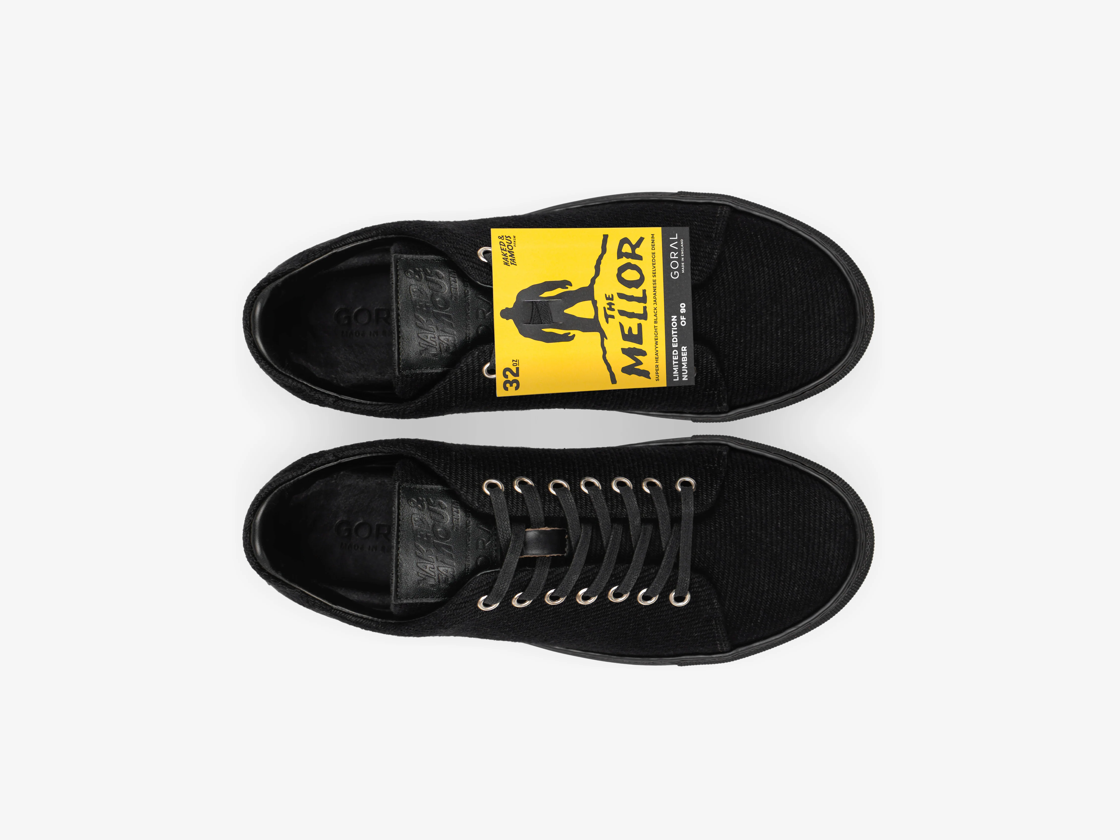 MELLOR GORAL x Naked & Famous Denim Sneakers - 32 oz Japanese Selvedge Denim - Image 5